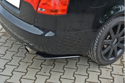 Боковые накладки сплиттеры на задний бампер на Audi A4 B7